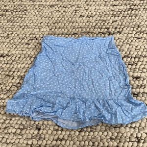 LA hearts blue floral mini skirt